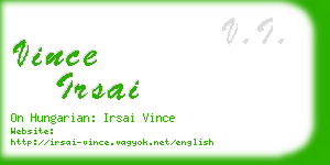 vince irsai business card